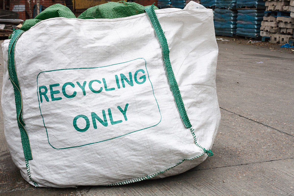 Recycling bags for a complex operation